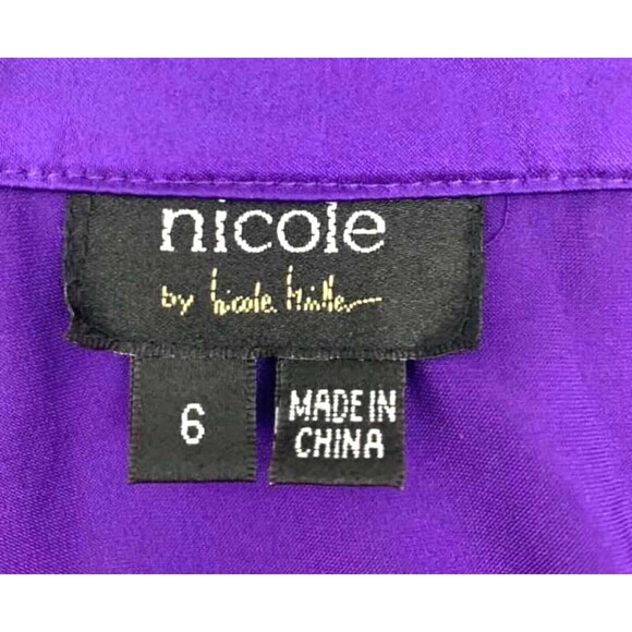 Purple Nicole Miller Blouse - Size 6 - Picture 2 of 3